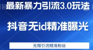 最新暴力引流3.0版本，抖音无id暴力引流各行业精准用户-沐风资源库