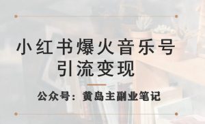 小红书爆火音乐号引流变现项目，视频版一条龙实操玩法分享给你-沐风资源库