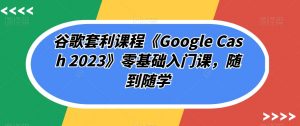 谷歌套利课程《Google Cash 2023》零基础入门课，随到随学-沐风资源库