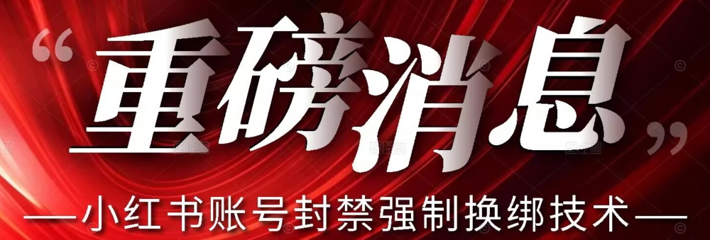 【最新】小红书账号封禁强制换绑技术可日赚300-沐风资源库
