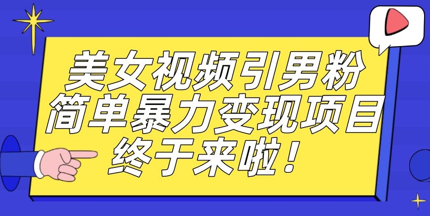 价值3980的男粉暴力引流变现项目，一部手机简单操作，新手小白轻松上手，每日收益500+【揭秘】-沐风资源库