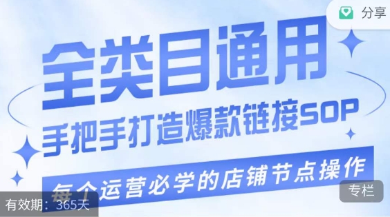 单品爆款打造实操运营，单品爆款从“0”-“1”手把手演练运营步骤-沐风资源库