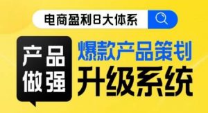 电商盈利8大体系 ·产品做强​爆款产品策划系统升级线上课，全盘布局更能实现利润突破-沐风资源库