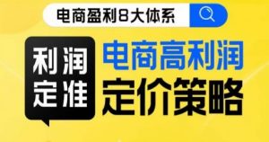 8大体系利润篇·利润定准电商高利润定价策略线上课-沐风资源库