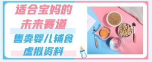 适合宝妈的未来赛道，售卖婴儿辅食虚拟资料，一份9.9-69.9元闭眼赚钱-沐风资源库