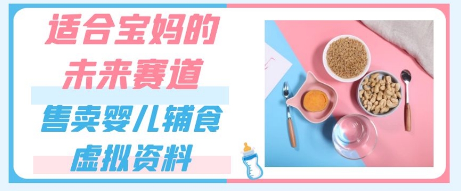 适合宝妈的未来赛道，售卖婴儿辅食虚拟资料，一份9.9-69.9元闭眼赚钱-沐风资源库