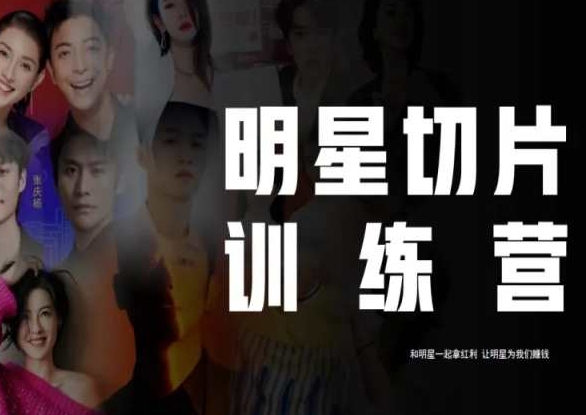 王子·明星切片线上训练营（2023），和明星一起拿红利，让明星为我们赚钱-沐风资源库
