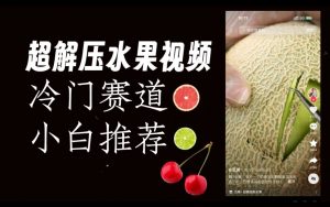 超冷门抖音赛道，水果解压视频0风险，非常容易爆火【揭秘】-沐风资源库