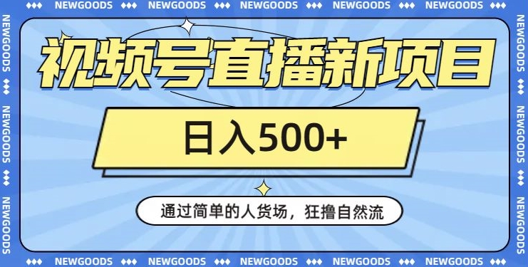 视频号直播新项目，通过简单的人货场，狂撸自然流，日入500+【260G资料】-沐风资源库