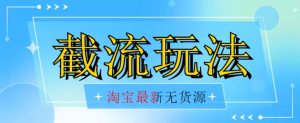 首发价值2980最新淘宝无货源不开车自然流超低成本截流玩法日入300+【揭秘】-沐风资源库