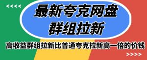 最新夸克网盘群组拉新，高收益群组拉新比普通夸克拉新高一倍的价钱-沐风资源库