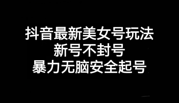 抖音最新美女号玩法，新号不封号，暴力无脑安全起号【揭秘】-沐风资源库