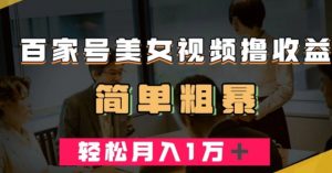 百家号美女视频撸收益，几分钟一条视频，轻松月入万元【揭秘】-沐风资源库