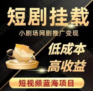 2023短视频蓝海项目，抖音快手短剧推广变现教程，低成本高收益-沐风资源库