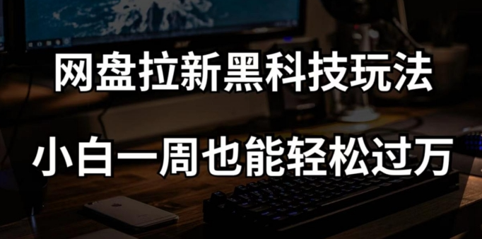 网盘拉新黑科技玩法，小白一周也能轻松过万【全套视频教程+黑科技】【揭秘】-沐风资源库