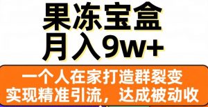 果冻宝盒，一个人在家打造群裂变，实现精准引流，达成被动收入，月入9w+-沐风资源库