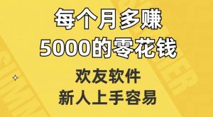 欢友软件，新人上手容易，每个月多赚5000的零花钱【揭秘】-沐风资源库