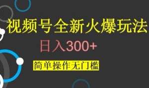视频号最新爆火玩法，日入300+，简单操作无门槛【揭秘】-沐风资源库