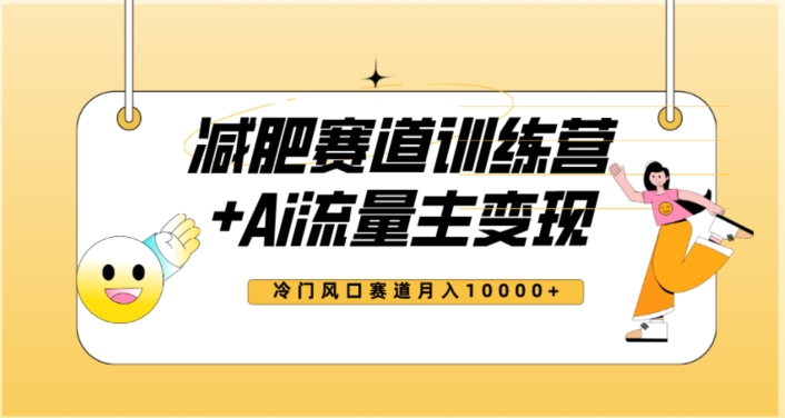 全新减肥赛道AI流量主+训练营变现玩法教程，蓝海冷门赛道小白轻松上手，月入10000+-沐风资源库