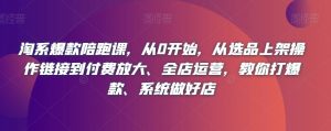 淘系爆款陪跑课，从0开始，从选品上架操作链接到付费放大、全店运营，教你打爆款、系统做好店-沐风资源库