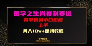 国学之暴利生肖带货小白也能做月入10万+保姆教程【揭秘】-沐风资源库