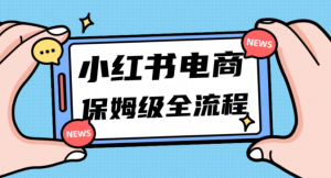 月入5w小红书掘金电商，11月最新玩法，实现弯道超车三天内出单，小白新手也能快速上手-沐风资源库