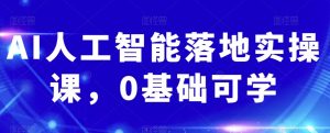 AI人工智能落地实操课，0基础可学-沐风资源库