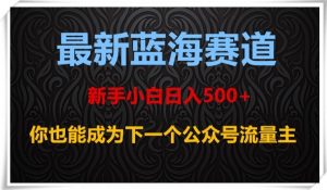 最新蓝海赛道，新手小白日入500+，你也能成为下一个公众号流量主【揭秘】-沐风资源库