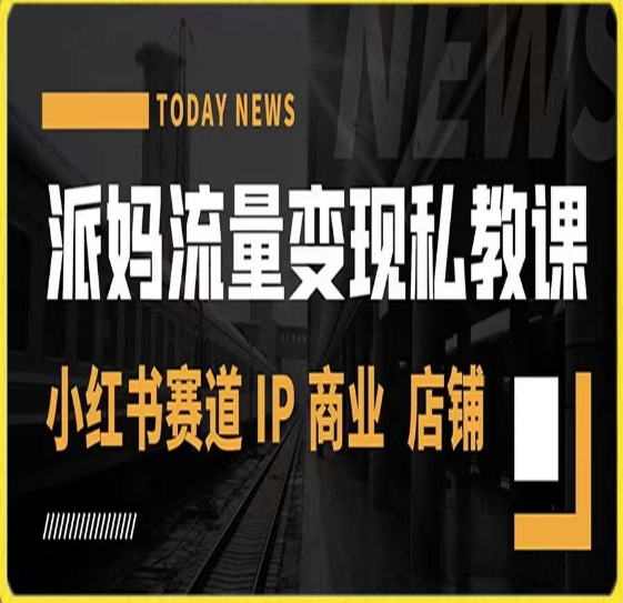 派妈流量变现私教课，小红书赛道IP  商业  店铺 -沐风资源库