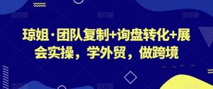 琼姐·团队复制+询盘转化+展会实操，学外贸，做跨境-沐风资源库