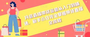 抖音直播带货运营从入门到精通，新手小白完全掌握带货直播全流程-沐风资源库