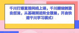 千川打爆直播间线上课，千川顺烧刺激自然流，从基础到进阶全覆盖，开启快速干川学习模式！-沐风资源库