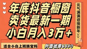 外面收费6890元年底抖音橱窗卖货最新一期，小白月入3万，适合小白上班族宝妈【揭秘】-沐风资源库