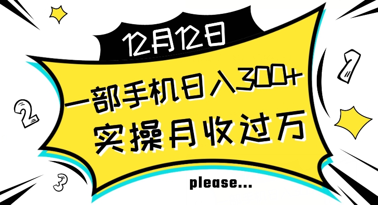 【全网变现首发】新手实操单号日入500+，渠道收益稳定，项目可批量放大【揭秘】-沐风资源库