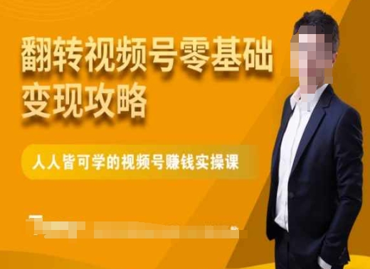 微信视频号零基础变现攻略，人人皆可学的视频号赚钱实操课-沐风资源库