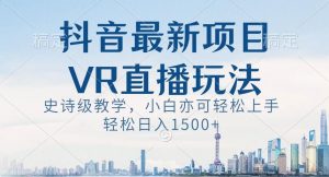 抖音最新VR直播玩法，史诗级教学，小白也可轻松上手轻松日入1500+【揭秘】-沐风资源库