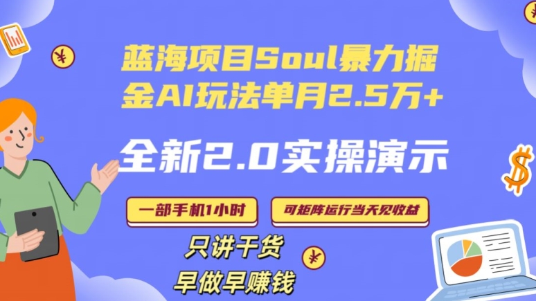 Soul怎么做到单月变现25000+全新2.0AI掘金玩法全程实操演示小白好上手【揭秘】-沐风资源库