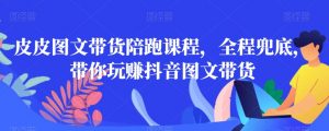 皮皮图文带货陪跑课程，全程兜底，带你玩赚抖音图文带货-沐风资源库