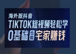 海外版抖音TikTok短视频轻松学，0基础宅家也能赚钱-沐风资源库