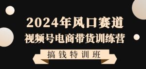 2024年风口赛道视频号电商带货训练营搞钱特训班，带领大家快速入局自媒体电商带货-沐风资源库