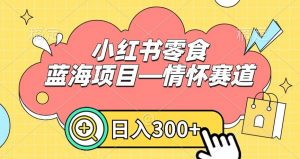 小红书零食蓝海项目—情怀赛道，0门槛，日入300+【揭秘】-沐风资源库