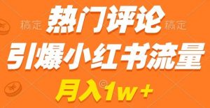 热门评论引爆小红书流量，作品制作简单，商单接到手软【揭秘】-沐风资源库