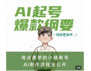 有点意思的小绿Ai起号爆款纲要(视频课)，​带ai基础课资料包-沐风资源库