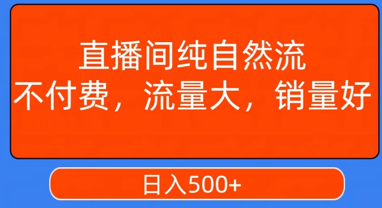 视频号直播间纯自然流，不付费，白嫖自然流，自然流量大，销售高，月入15000+【揭秘】-沐风资源库