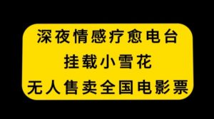 深夜情感疗愈电台，挂载小雪花，无人售卖全国电影票【揭秘】-沐风资源库