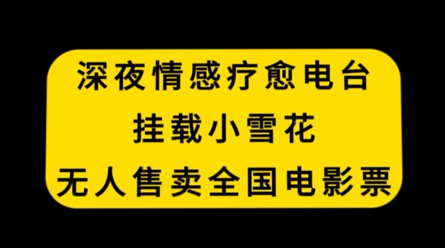 深夜情感疗愈电台，挂载小雪花，无人售卖全国电影票【揭秘】-沐风资源库