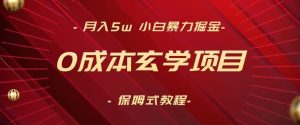 月入5w+，小白暴力掘金，0成本玄学项目，保姆式教学（教程+软件）【揭秘】-沐风资源库