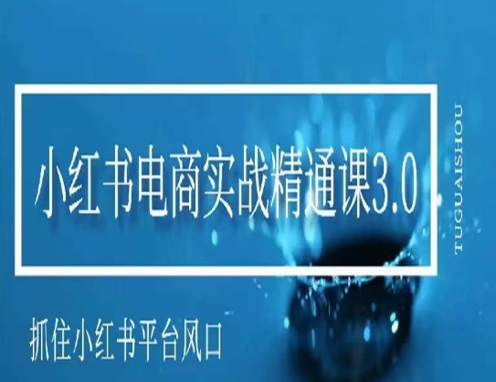 小红书电商实战精通课3.0，抓住小红书平台的风口，不错过有一个赚钱的机会-沐风资源库