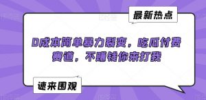 0成本简单暴力裂变，吃瓜付费赛道，不赚钱你来打我【揭秘】-沐风资源库