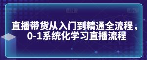直播带货从入门到精通全流程，0-1系统化学习直播流程-沐风资源库